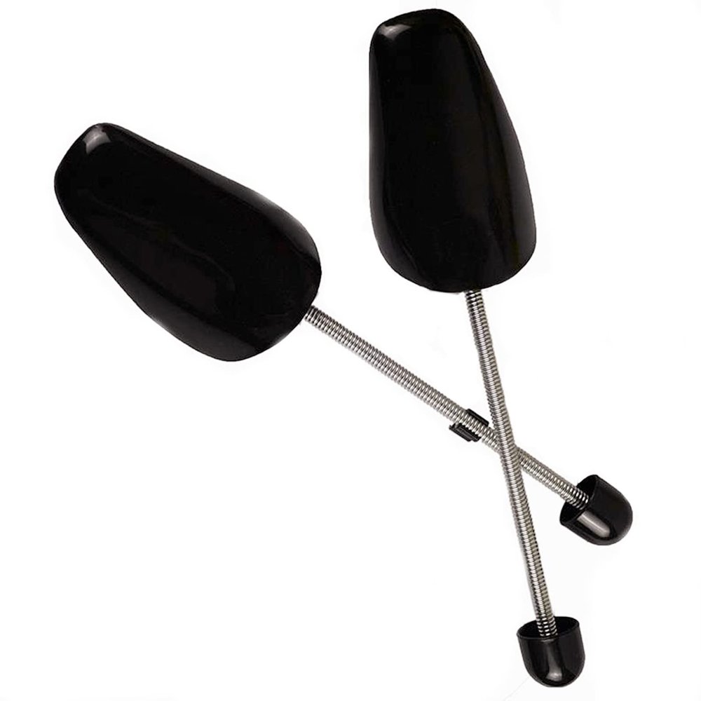 1 Pair Shoe Stretcher, Plastic Adjustable Length Practical Traditional Shoe Tree Stretcher Boot Holder Men and Women Portable Good Shape Shoe Support with Tension Spring Coil (Women-US size 5-8,Black)