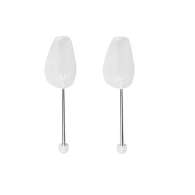 1 Pair Shoe Stretcher, Plastic Adjustable Length Practical Traditional Shoe Tree Stretcher Boot Holder Men and Women Portable Good Shape Shoe Support with Tension Spring Coil (Women-US size 5-8,White)