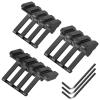 FENTUK Picatinny Offset Rail Mounts, 5 Slots 45 Degree Offset Picatinny Rail Mount Aluminum Low Profile Adapter for Flashlight Laser Sight Optics (3 4 5 Slots - 3 Pack) view 1
