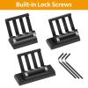 FENTUK Picatinny Offset Rail Mounts, 5 Slots 45 Degree Offset Picatinny Rail Mount Aluminum Low Profile Adapter for Flashlight Laser Sight Optics (3 4 5 Slots - 3 Pack) view 2