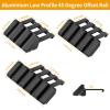 FENTUK Picatinny Offset Rail Mounts, 5 Slots 45 Degree Offset Picatinny Rail Mount Aluminum Low Profile Adapter for Flashlight Laser Sight Optics (3 4 5 Slots - 3 Pack) view 3