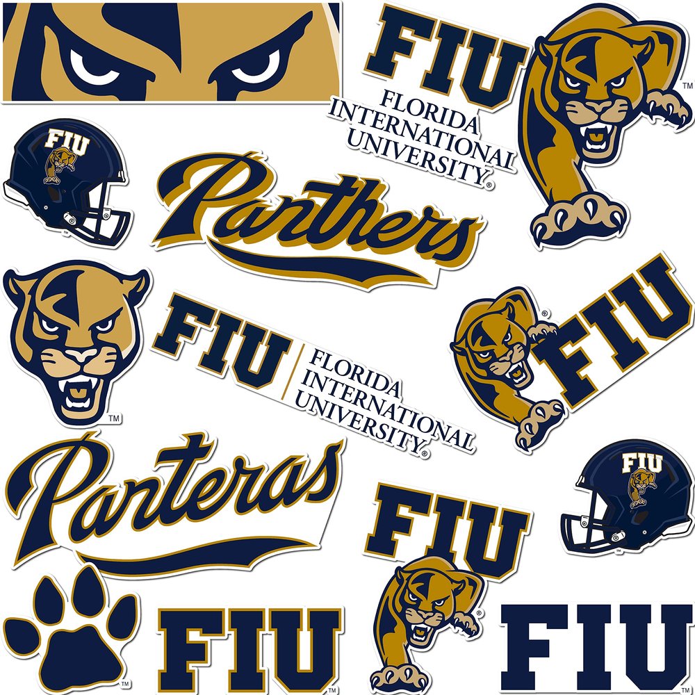 Desert Cactus Florida International University Sticker Vinyl Decal Laptop Water Bottle Car Scrapbook Sheet (Type A)