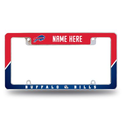 Rico Industries NFL Football Buffalo Bills Personalized/Custom 12" x 6" Chrome All Over Automotive License Plate Frame for Car/Truck/SUV
