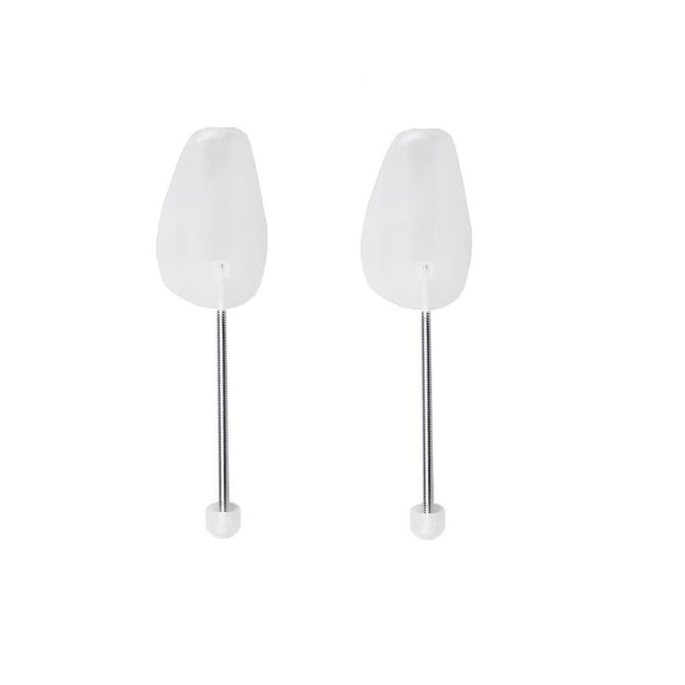 1 Pair Shoe Stretcher, Plastic Adjustable Length Practical Traditional Shoe Tree Stretcher Boot Holder Men and Women Portable Good Shape Shoe Support with Tension Spring Coil (Men-US size 7-11,White)