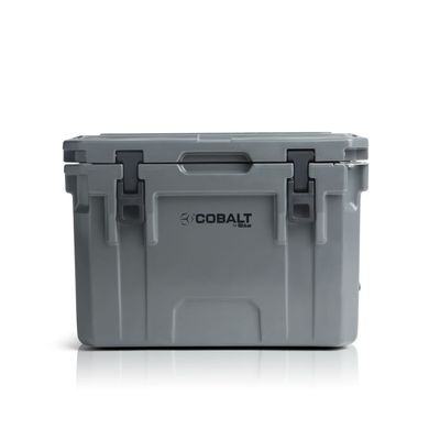 Cobalt 25 Quart Roto-Molded Super Ice Cooler | Large Ice Chest Holds Ice Up to 3 Days | (Gray)