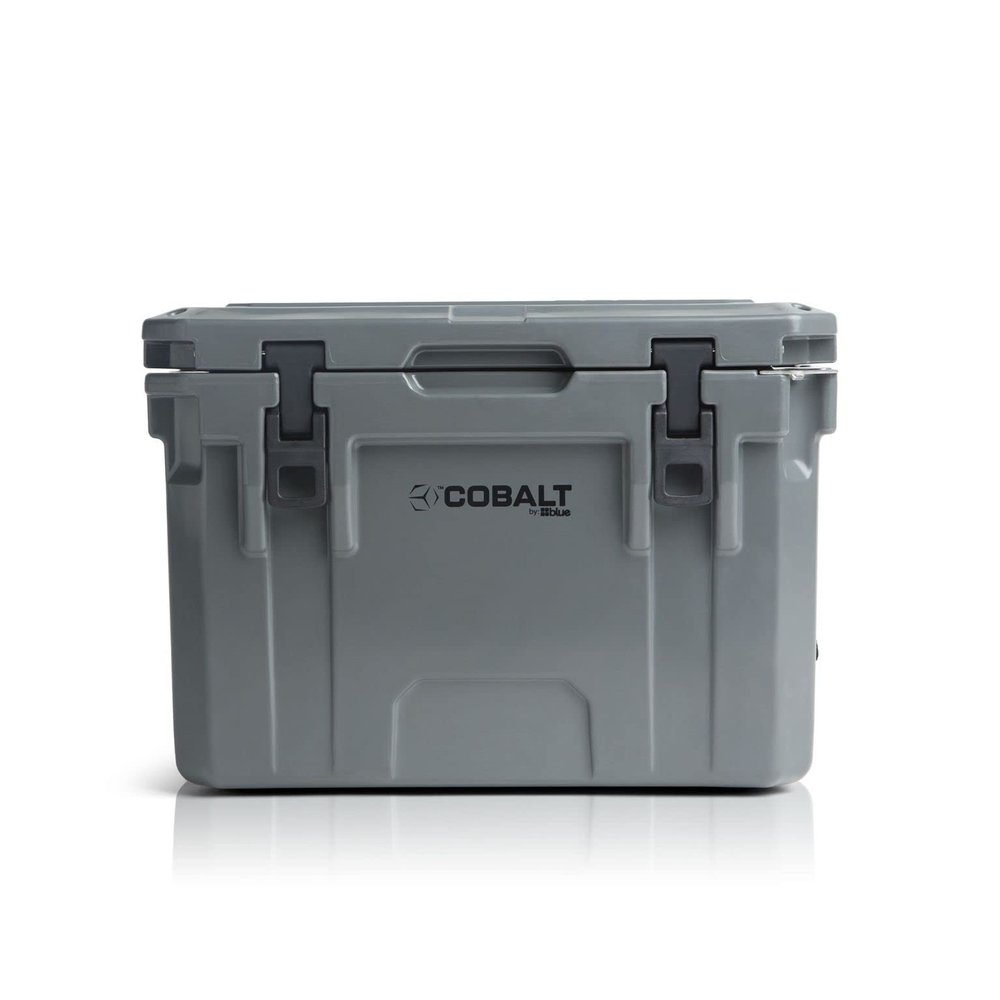 Cobalt 25 Quart Roto-Molded Super Ice Cooler | Large Ice Chest Holds Ice Up to 3 Days | (Gray)