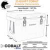 Cobalt 25 Quart Roto-Molded Super Ice Cooler | Large Ice Chest Holds Ice Up to 3 Days | (Gray) view 4
