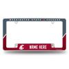Rico Industries NCAA Washington State Cougars - WSU Personalized/Custom 12" x 6" Chrome All Over Automotive License Plate Frame for Car/Truck/SUV view 1