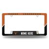 Rico Industries NCAA Texas Longhorns Personalized/Custom 12" x 6" Chrome All Over Automotive License Plate Frame for Car/Truck/SUV view 1