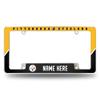 Rico Industries NFL Football Pittsburgh Steelers Personalized/Custom 12" x 6" Chrome All Over Automotive License Plate Frame for Car/Truck/SUV view 1