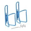 BW USA Aluminum Bike Water Bottle Cages  Great for MTB and Road Bicycles  2 Pack - Azure Blue