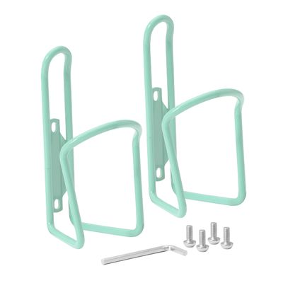 BW USA Aluminum Bike Water Bottle Cages  Great for MTB and Road Bicycles  2 Pack - Seafoam