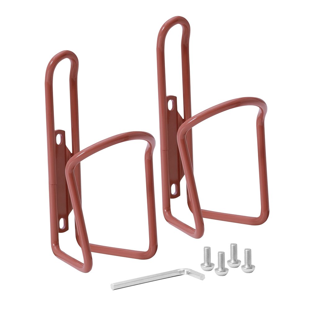 BW USA Aluminum Bike Water Bottle Cages  Great for MTB and Road Bicycles  2 Pack - Crimson