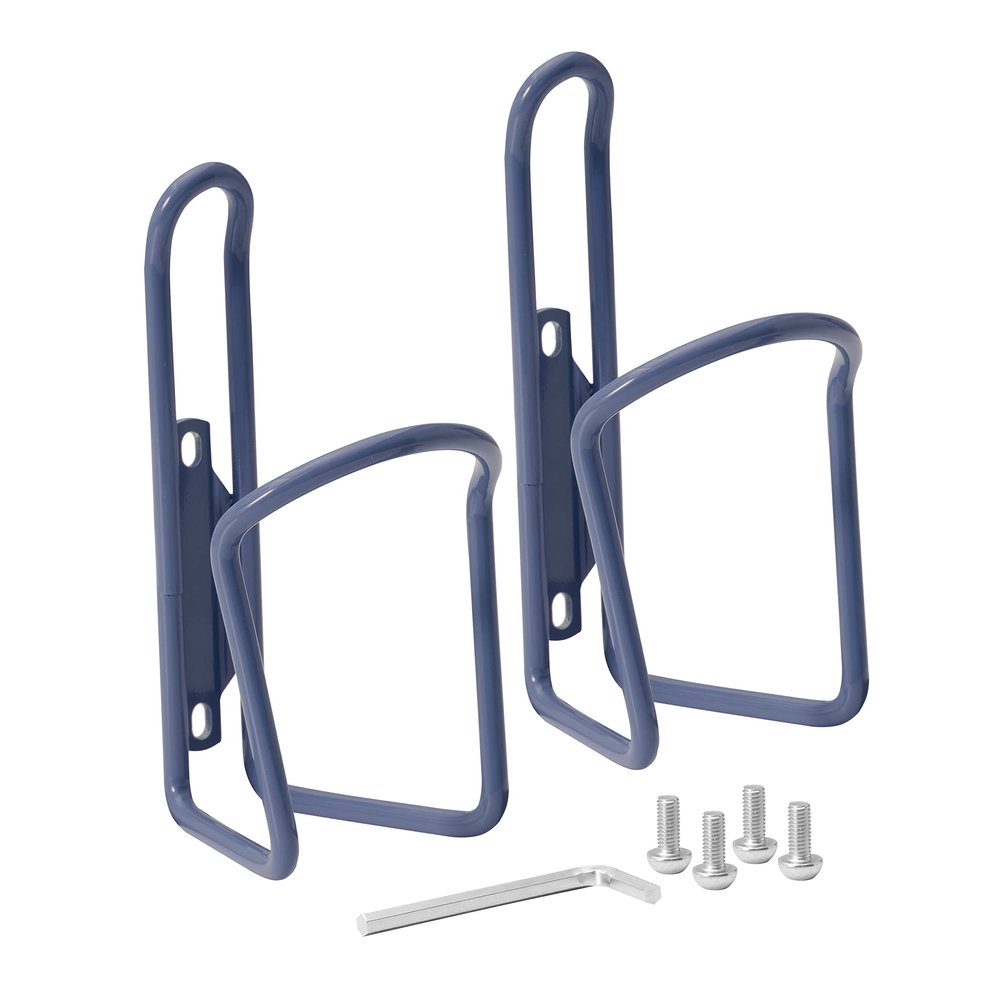 BW USA Aluminum Bike Water Bottle Cages  Great for MTB and Road Bicycles  2 Pack - Navy