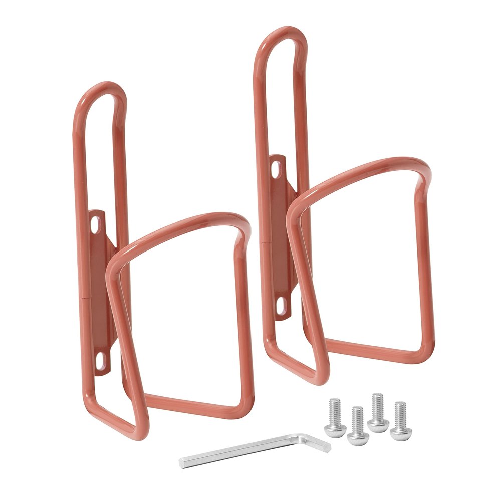 BW USA Aluminum Bike Water Bottle Cages Great for MTB and Road Bicycles 2 Pack - Red