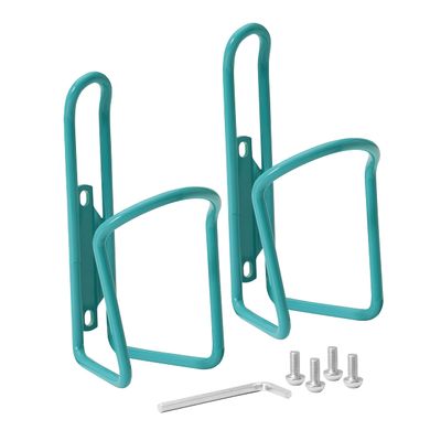BW USA Aluminum Bike Water Bottle Cages  Great for MTB and Road Bicycles  2 Pack - Emerald