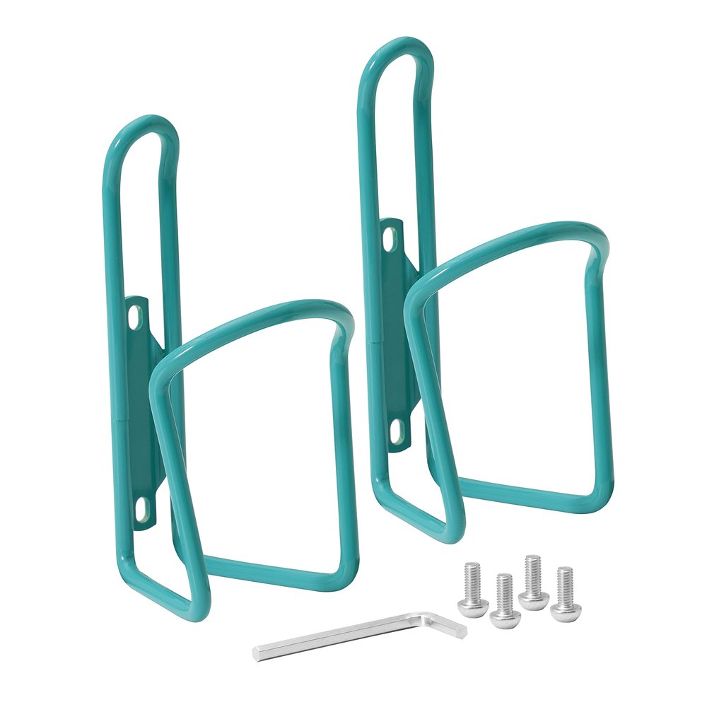 BW USA Aluminum Bike Water Bottle Cages Great for MTB and Road Bicycles 2 Pack - Emerald