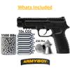 ARMYBOY Kit for Gamo P-430 - Dual Ammo .177 Cal BB & Pellet Pistol CO2 Semi-Auto 13 Rd Magazine - Pellet Gun Air Gun Pistol Kit: Gun + CO2 + Pellets + BBS view 2