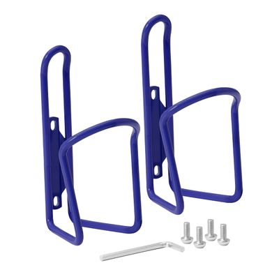 BW USA Aluminum Bike Water Bottle Cages  Great for MTB and Road Bicycles  2 Pack - Royal Blue