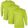 Gildan Men's Ultra Cotton Long Sleeve T-Shirt, Style G2400, Multipack, Safety Green (3-Pack), 3X-Large view 1