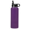LaserGram Personalized Water Bottle, Flag of Mexico, Stainless Steel Double Wall Vacuum Insulated with Flip Top Straw, Custom Engraved Gift (40oz / 1180ml Dark Purple) view 2
