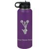 LaserGram Personalized Water Bottle, Cheerleader, Stainless Steel Double Wall Vacuum Insulated with Flip Top Straw, Custom Engraved Gift (40oz / 1180ml Dark Purple) view 1