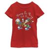 Garfield Girl's Merry and Bright T-Shirt, Red, Large view 1