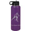 LaserGram Personalized Water Bottle, Hockey Player Man, Stainless Steel Double Wall Vacuum Insulated with Flip Top Straw, Custom Engraved Gift (40oz / 1180ml Dark Purple) view 1