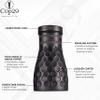 Cop29 Handmade Dolny Antique Honeycomb Copper Bedroom Water Bottle I Pitcher with Lid I Bedside Water Carafe I (Indoor Puprose with Loose Lid) 1000ml/34oz view 3