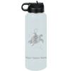 LaserGram Personalized Water Bottle, Hawaiian Sea Turtle, Stainless Steel Double Wall Vacuum Insulated with Flip Top Straw, Custom Engraved Gift (40oz / 1180ml Light Blue) view 1