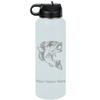 LaserGram Personalized Water Bottle, Bass Fish, Stainless Steel Double Wall Vacuum Insulated with Flip Top Straw, Custom Engraved Gift (40oz / 1180ml Light Blue) view 1