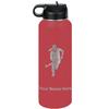 LaserGram Personalized Water Bottle, Field Hockey Woman, Stainless Steel Double Wall Vacuum Insulated with Flip Top Straw, Custom Engraved Gift (40oz / 1180ml Maroon) view 1