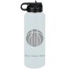 LaserGram Personalized Water Bottle, Basketball Ball, Stainless Steel Double Wall Vacuum Insulated with Flip Top Straw, Custom Engraved Gift (40oz / 1180ml Light Blue) view 1