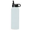 LaserGram Personalized Water Bottle, Basketball Ball, Stainless Steel Double Wall Vacuum Insulated with Flip Top Straw, Custom Engraved Gift (40oz / 1180ml Light Blue) view 2