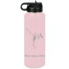 LaserGram Personalized Water Bottle, Taekwondo Woman, Stainless Steel Double Wall Vacuum Insulated with Flip Top Straw, Custom Engraved Gift (40oz / 1180ml Pink) view 1