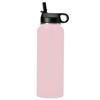 LaserGram Personalized Water Bottle, Taekwondo Woman, Stainless Steel Double Wall Vacuum Insulated with Flip Top Straw, Custom Engraved Gift (40oz / 1180ml Pink) view 2