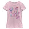 JoJo Siwa Girl's Dream Believe Achieve T-Shirt, Pink, X-Large view 1