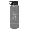 LaserGram Personalized Water Bottle, Tennis Player Man, Stainless Steel Double Wall Vacuum Insulated with Flip Top Straw, Custom Engraved Gift (40oz / 1180ml Gray) view 1