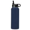 LaserGram Personalized Water Bottle, Bowling Ball and Pins, Stainless Steel Double Wall Vacuum Insulated with Flip Top Straw, Custom Engraved Gift (40oz / 1180ml Navy Blue) view 2
