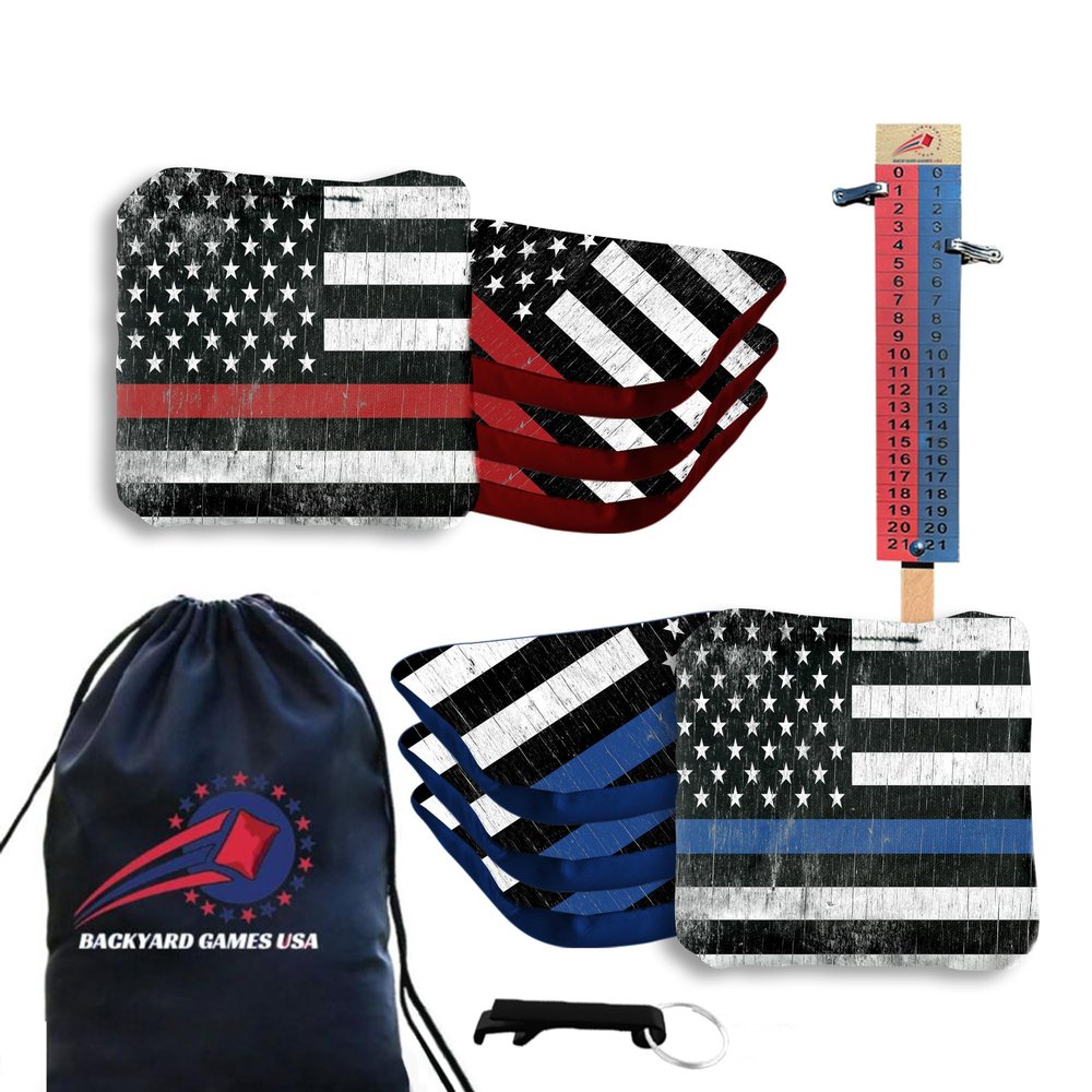 CornholeGamesUSA Pro Cornhole Bags Set of 8 Regulation - Professional Cornhole Bags for Tournament Play, Slick n Stick Bean Bags for Cornhole, Corn Hole Bags Regulation Set of 8- Made in USA