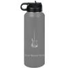 LaserGram Personalized Water Bottle, Electric Guitar, Stainless Steel Double Wall Vacuum Insulated with Flip Top Straw, Custom Engraved Gift (40oz / 1180ml Gray) view 1