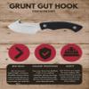 Grunt Gut Hook Fixed Blade Knife, Injection Molded Textured Handle & Sheath view 4