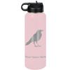 LaserGram Personalized Water Bottle, Crow, Stainless Steel Double Wall Vacuum Insulated with Flip Top Straw, Custom Engraved Gift (40oz / 1180ml Pink) view 1