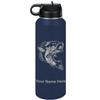 LaserGram Personalized Water Bottle, Bass Fish, Stainless Steel Double Wall Vacuum Insulated with Flip Top Straw, Custom Engraved Gift (40oz / 1180ml Navy Blue) view 1