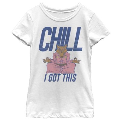 Teenage Mutant Ninja Turtles Girl's Chill Splinter T-Shirt, White, Small