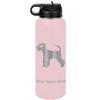 LaserGram Personalized Water Bottle, Schnauzer Dog, Stainless Steel Double Wall Vacuum Insulated with Flip Top Straw, Custom Engraved Gift (40oz / 1180ml Pink) view 1