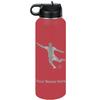 LaserGram Personalized Water Bottle, Soccer Player Man, Stainless Steel Double Wall Vacuum Insulated with Flip Top Straw, Custom Engraved Gift (40oz / 1180ml Maroon) view 1