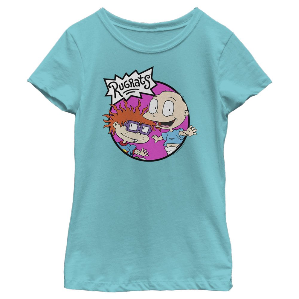 Rugrats Girl's Best Friends Chuckie & Tommy T-Shirt - Tahiti Blue - Small