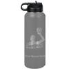 LaserGram Personalized Water Bottle, Water Polo Player, Stainless Steel Double Wall Vacuum Insulated with Flip Top Straw, Custom Engraved Gift (40oz / 1180ml Gray) view 1