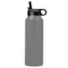 LaserGram Personalized Water Bottle, Water Polo Player, Stainless Steel Double Wall Vacuum Insulated with Flip Top Straw, Custom Engraved Gift (40oz / 1180ml Gray) view 2